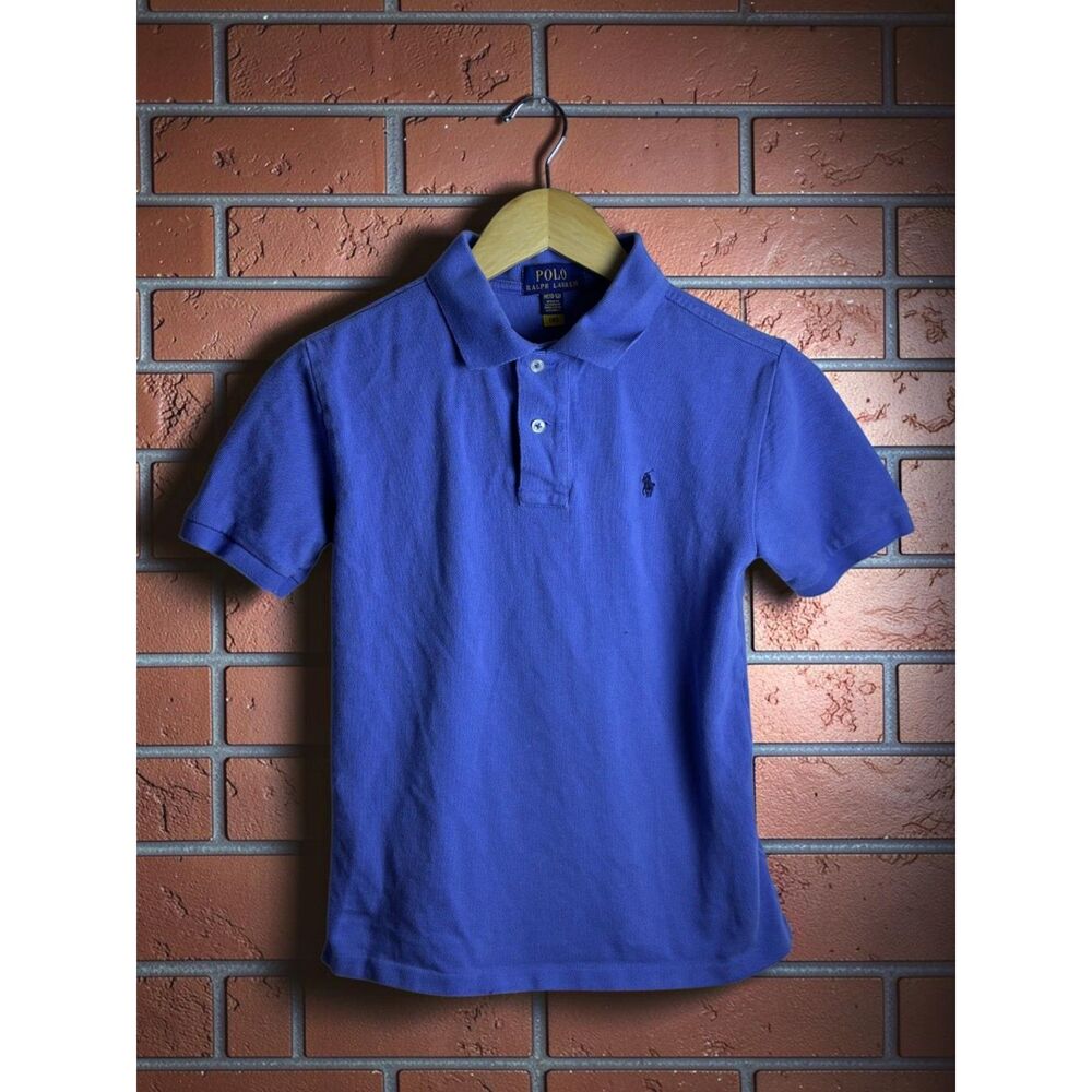 Polo Ralph Lauren Purple Polo Shirt Kids Medium 10-12 Pony Logo Cotton